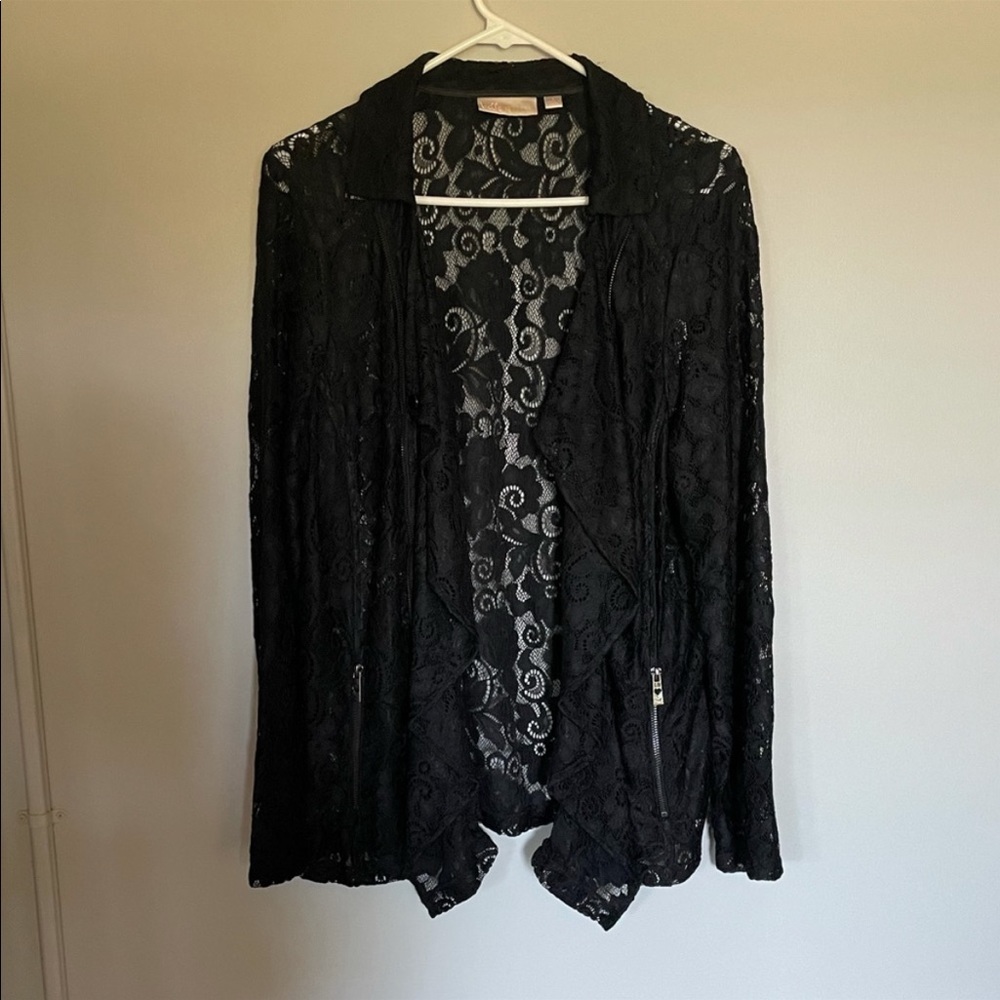 Belle by Kim Gravel Size Large Pockets Zipper Black